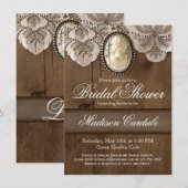  Vrijgezellenfeest Cameo Brooch Lace Kaart (Voorkant / Achterkant)