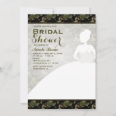 Vrijgezellenfeest Camoflague Bride Moderne Uitnodi Kaart (Voorkant)