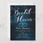 VRIJGEZELLENFEEST Celestial Starry Blue Skies Wedd Kaart (Voorkant)