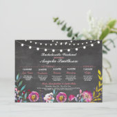 Vrijgezellenfeest Chalk Coral Itinerary Bacheloret Kaart (Staand voorkant)