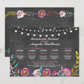 Vrijgezellenfeest Chalk Coral Itinerary Bacheloret Kaart (Voorkant / Achterkant)