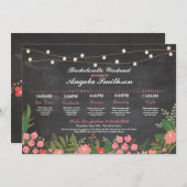 vrijgezellenfeest Chalk Coral Itinerary Bacheloret Programmakaart (Voorkant / Achterkant)