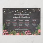 vrijgezellenfeest Chalk Coral Itinerary Bacheloret Programmakaart (Voorkant)