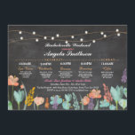 Vrijgezellenfeest Chalk Floral Itinerary Bachelore Programmakaart<br><div class="desc">Floral Bachelorette Shower Itinerary - inclusief voor- en achterzijde.
Verander het programma,  de tijd,  de tekst om uw partij aan te passen!</div>