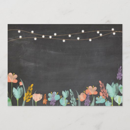 Vrijgezellenfeest Chalk Floral Itinerary Bachelore Programmakaart (Achterkant)