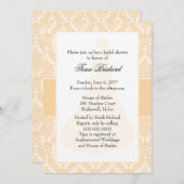 Vrijgezellenfeest Champagne Damask Kaart (Voorkant / Achterkant)