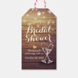 Vrijgezellenfeest Champagne Glasses Wood String Li Cadeaulabel