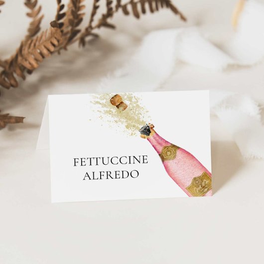 Vrijgezellenfeest Champagne Thema Buffet Voedsel K Informatiekaartje