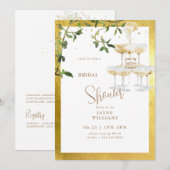 Vrijgezellenfeest Champagne Tower 2 Kaart (Voorkant / Achterkant)