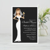 Vrijgezellenfeest Champagne Uitnodiging (Staand voorkant)