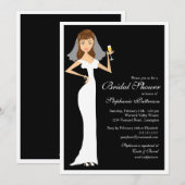 Vrijgezellenfeest Champagne Uitnodiging (Voorkant / Achterkant)