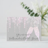 Vrijgezellenfeest Champaigne Glass Bubbles Grey Pi Kaart (Staand voorkant)