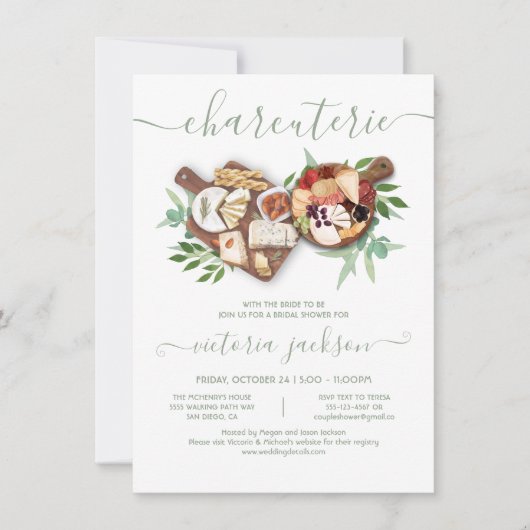 Vrijgezellenfeest Charcuterie Board Kaart (Voorkant)