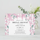 Vrijgezellenfeest Charming Floral Wisteria Kaart (Staand voorkant)