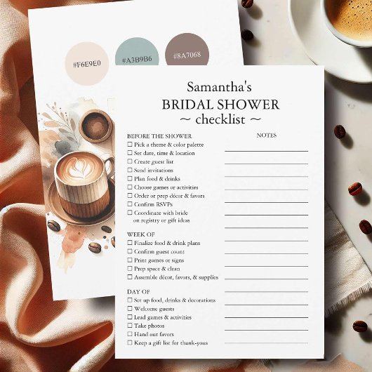 Vrijgezellenfeest Checklist en Stijlgids Koffie Kaart