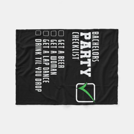 Vrijgezellenfeest checklist fleece deken (Voorkant (Horizontaal))