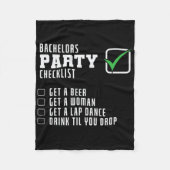 Vrijgezellenfeest checklist fleece deken (Voorkant)