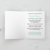 Vrijgezellenfeest Chic Aqua Damask Girly White Bow (Binnen)