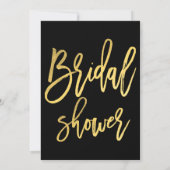 VRIJGEZELLENFEEST Chic Goudfolie Zwart Modern Scri Kaart (Achterkant)