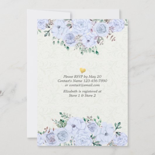 Vrijgezellenfeest Chic Silver Script Waterverf Flo Kaart (Achterkant)