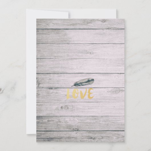 Vrijgezellenfeest Chic Waterverf Boho Floral Feath Kaart (Achterkant)