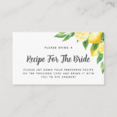 Vrijgezellenfeest Citroen Thema Recept Aanvraag Ka Informatiekaartje (Voorkant)