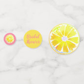 Vrijgezellenfeest Citroen Waterverf Roze Confetti (Achterkanten)
