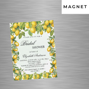 Vrijgezellenfeest citroenen groen luxe magnetische uitnodiging