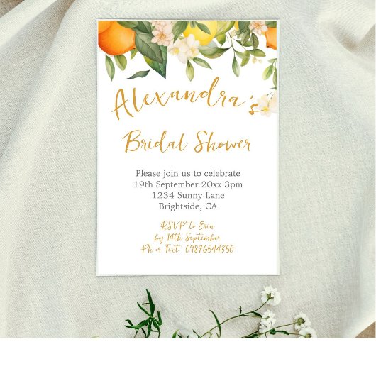 Vrijgezellenfeest Citroenen Sinaasappels Citrus Fl Kaart