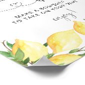 Vrijgezellenfeest Citrus Citroen Bloem Bar Teken Poster (Hoek)