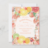 Vrijgezellenfeest Citrus Fruit & Flowers Kaart (Voorkant)