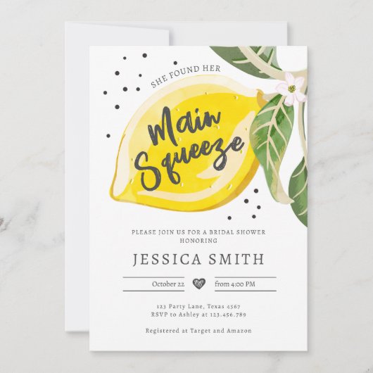 Vrijgezellenfeest Citrus Greenery Kaart (Voorkant)