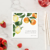 Vrijgezellenfeest Citrusvruchten Waterverf groen Servet (Insitu)