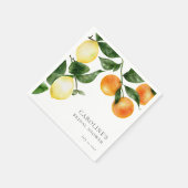 Vrijgezellenfeest Citrusvruchten Waterverf groen Servet (Hoek)