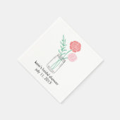 Vrijgezellenfeest Cocktail Napkin, Botanische Maso Servet (Hoek)