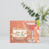 Vrijgezellenfeest Cocktail Recept Twinkle Lights Briefkaart (Staand voorkant)