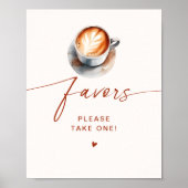 Vrijgezellenfeest Coffee Favors Pedestal Poster (Voorkant)