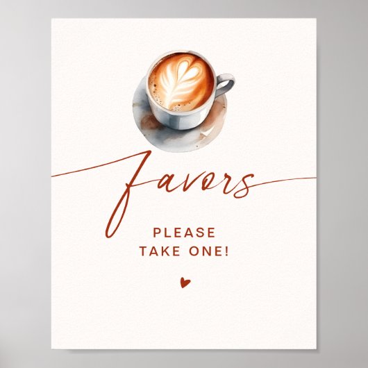 Vrijgezellenfeest Coffee Favors Pedestal Poster (Voorkant)