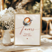 Vrijgezellenfeest Coffee Favors Pedestal Poster