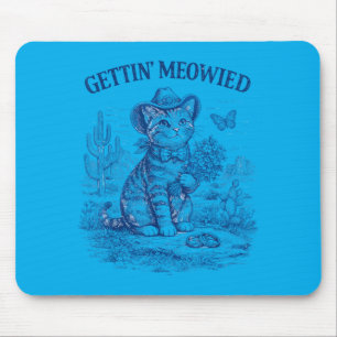 Vrijgezellenfeest Cowboy Cowgirl Krijgt Meowied Muismat