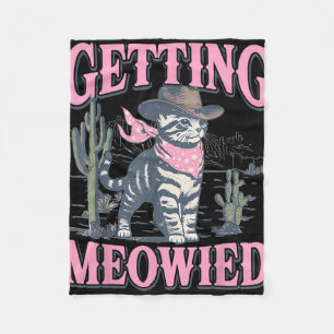 Vrijgezellenfeest Cowgirl Krijgt Gejankte Kat Brui Fleece Deken