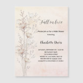 Vrijgezellenfeest Cream Wildflower herfst Love Lux Magnetische Uitnodiging (Voorkant)