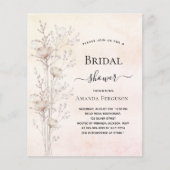 Vrijgezellenfeest Cream Wildflowers Budget Innodig Flyer (Voorkant)