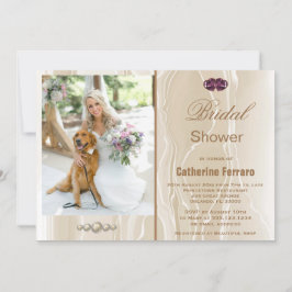 Vrijgezellenfeest & Cream Zijde & Harten & Foto Kaart