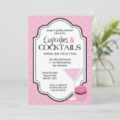 vrijgezellenfeest Cupcakes en Cocktails Kaart (Staand voorkant)