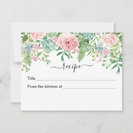 Vrijgezellenfeest Cute Floral Fab Recipcard