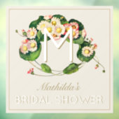  Vrijgezellenfeest Daisies Wreath Girl Monogram Raamsticker (Vel 3)