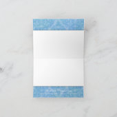 Vrijgezellenfeest Dank je Opmerking Blauwe hydrang Bedankkaart (Binnen)