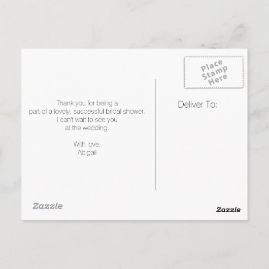 Vrijgezellenfeest Dank u Briefkaart (Achterkant)