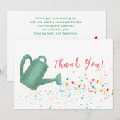 Vrijgezellenfeest dank u die blikken harten water  bedankkaart (Voorkant / Achterkant)